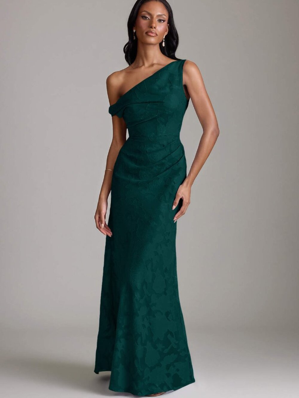 Azazie Emerson Floral Burnout Pine Size 18 NWT